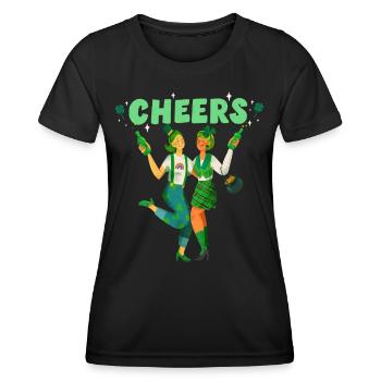 Prost. Fröhlichen St Patrick Tag! - Frauen Funktions-T-Shirt - Schwarz - Vorne - AI Model Female 172 light (172cm)