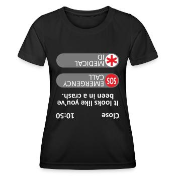 Es sieht so aus, als hättest du einen Unfall gehabt - Meme - Frauen Funktions-T-Shirt - Schwarz - Vorne - AI Model Female 172 light (172cm)