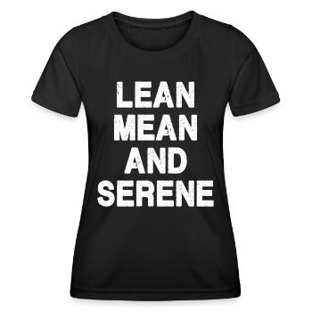 Maigre, méchant et serein - T-shirt sport Femme - noir - Devant - AI Model Female 172 light (172cm)