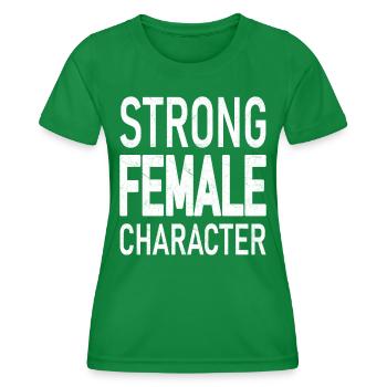 Starker weiblicher Charakter - Frauen Funktions-T-Shirt - Kelly Green - Vorne - AI Model Female 172 dark (172cm)