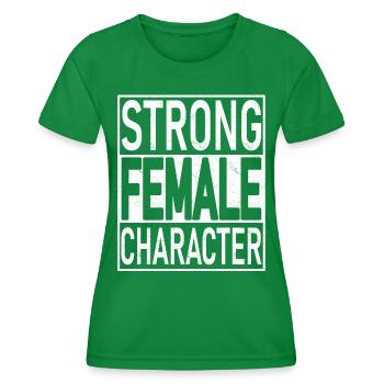 Starker weiblicher Charakter - Frauen Funktions-T-Shirt - Kelly Green - Vorne - AI Model Female 172 dark (172cm)