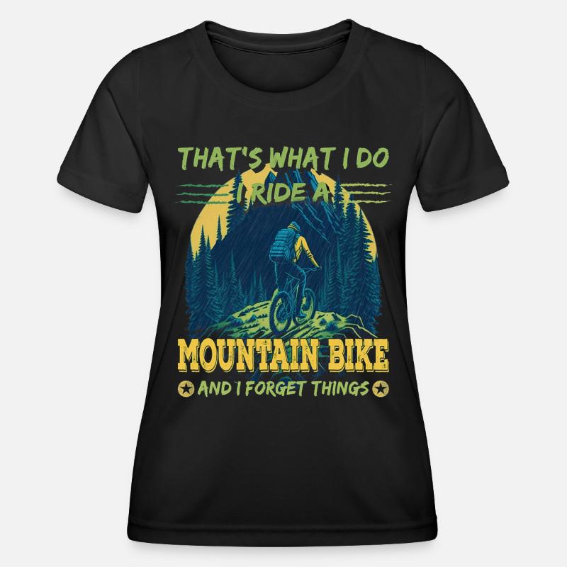 C’est ce que je fais Je fais du VTT - T-shirt sport Femme - noir