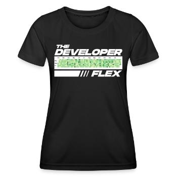 Programmeur Humour Coding Blagues Développeur - T-shirt sport Femme - noir - Devant - AI Model Female 172 light (172cm)