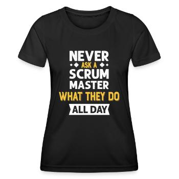 Programmeur Humour Coding Blagues Développeur - T-shirt sport Femme - noir - Devant - AI Model Female 172 light (172cm)