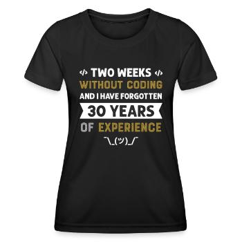 Programmeur Humour Coding Blagues Développeur - T-shirt sport Femme - noir - Devant - AI Model Female 172 light (172cm)