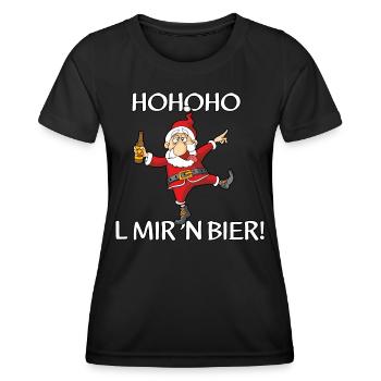 Hohoho - Frauen Funktions-T-Shirt - Schwarz - Vorne - AI Model Female 172 light (172cm)