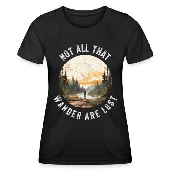 Nicht alle, die umherirren, sind verloren - Frauen Funktions-T-Shirt - Schwarz - Vorne - AI Model Female 172 light (172cm)