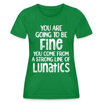 Tout va bien se passer. Vous venez d’une longue - T-shirt sport Femme - vert - Devant - AI Model Female 172 dark (172cm)
