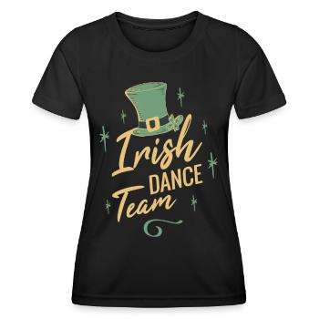 Irish Dance Team - Frauen Funktions-T-Shirt - Schwarz - Vorne - AI Model Female 172 light (172cm)