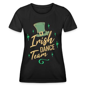 Irish Dance Team - Frauen Funktions-T-Shirt - Schwarz - Vorne - AI Model Female 172 light (172cm)