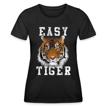 Tigre facile - T-shirt sport Femme - noir - Devant - AI Model Female 172 light (172cm)