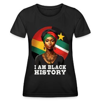 Ich bin Black History - Frauen Funktions-T-Shirt - Schwarz - Vorne - AI Model Female 172 light (172cm)