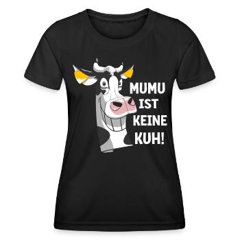 Mumu ist keine kuh - Frauen Funktions-T-Shirt - Schwarz - Vorne - AI Model Female 172 light (172cm)