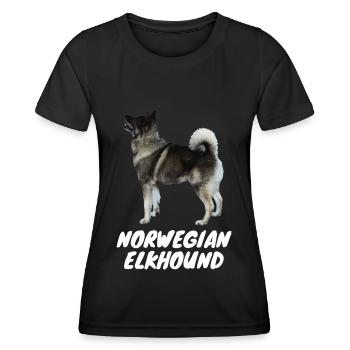 Gray Norwegian DeerHound - Women's Functional T-Shirt - black - Front - AI Model Female 172 light (172cm)