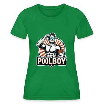 Poolboy , Bademeister , Rettungsschwimmer , Swimmi - Frauen Funktions-T-Shirt - Kelly Green - Vorne - AI Model Female 172 dark (172cm)
