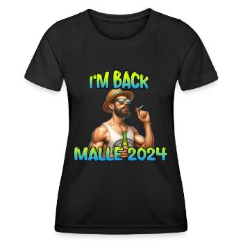 Malle Party 2024 ich bin Zurück - Frauen Funktions-T-Shirt - Schwarz - Vorne - AI Model Female 172 light (172cm)