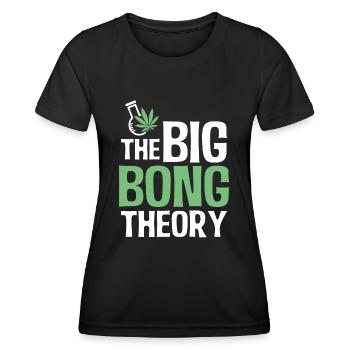 Big Bong Theory Gras High Weed Marihuana - Frauen Funktions-T-Shirt - Schwarz - Vorne - AI Model Female 172 light (172cm)