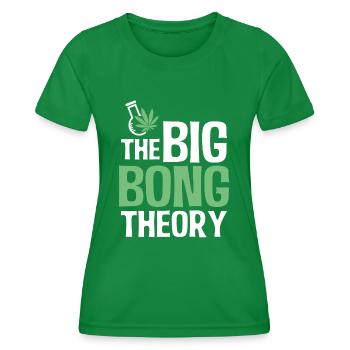Big Bong Theory Weed High Weed Marijuana - Women's Functional T-Shirt - kelly green - Front - AI Model Female 172 dark (172cm)