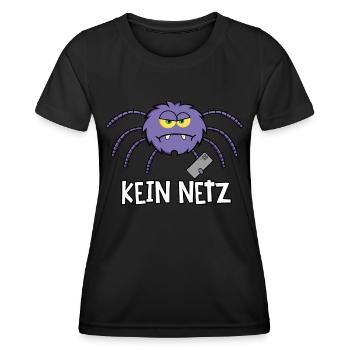 Spinne kein Netz - Frauen Funktions-T-Shirt - Schwarz - Vorne - AI Model Female 172 light (172cm)