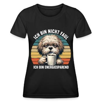 Ich Bin Nicht Faul Bolonka Bolonka Zwetna Bolonkas - Frauen Funktions-T-Shirt - Schwarz - Vorne - AI Model Female 172 light (172cm)