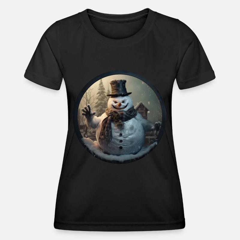 Snowman - Women's Functional T-Shirt - black