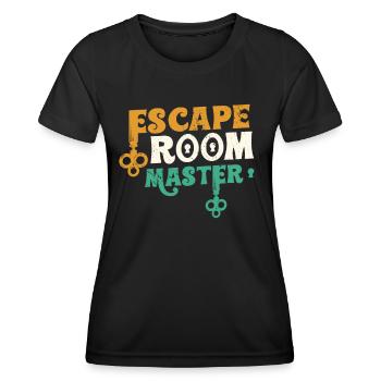 Escape Room Master Escape Room Birthday - Women's Functional T-Shirt - black - Front - AI Model Female 172 light (172cm)