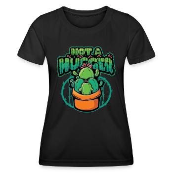 Pas de cactus étreint - T-shirt sport Femme - noir - Devant - AI Model Female 172 light (172cm)