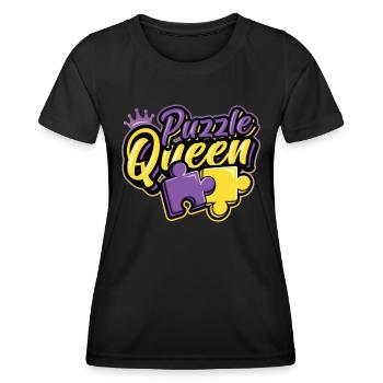 Puzzle Queen Puzzle Game - Women's Functional T-Shirt - black - Front - AI Model Female 172 light (172cm)