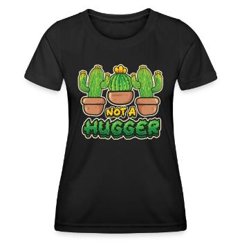 Pas de cactus étreint - T-shirt sport Femme - noir - Devant - AI Model Female 172 light (172cm)