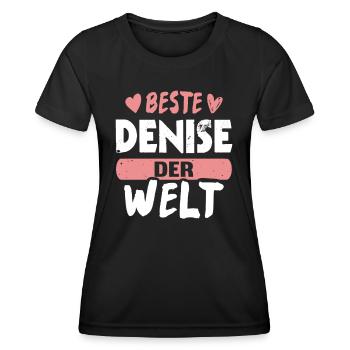 Beste Denise der Welt - Frauen Funktions-T-Shirt - Schwarz - Vorne - AI Model Female 172 light (172cm)