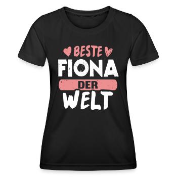 Beste Fiona der Welt - Frauen Funktions-T-Shirt - Schwarz - Vorne - AI Model Female 172 light (172cm)