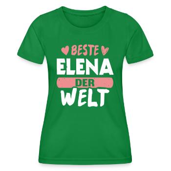 Beste Elena der Welt - Frauen Funktions-T-Shirt - Kelly Green - Vorne - AI Model Female 172 dark (172cm)