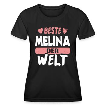 Beste Melina der Welt - Frauen Funktions-T-Shirt - Schwarz - Vorne - AI Model Female 172 light (172cm)