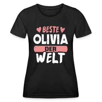 Beste Olivia der Welt - Frauen Funktions-T-Shirt - Schwarz - Vorne - AI Model Female 172 light (172cm)