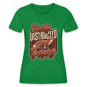 Leicht Ablenkbar Durch Füchse. - Frauen Funktions-T-Shirt - Kelly Green - Vorne - AI Model Female 172 dark (172cm)