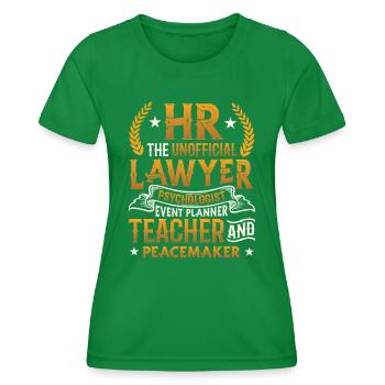HR Human Resources - Women's Functional T-Shirt - kelly green - Front - AI Model Female 172 dark (172cm)