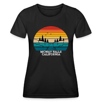 Mcway Falls California - Frauen Funktions-T-Shirt - Schwarz - Vorne - AI Model Female 172 light (172cm)