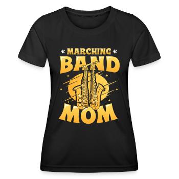 Marching Band Mom Saxophon Band Mom. - Frauen Funktions-T-Shirt - Schwarz - Vorne - AI Model Female 172 light (172cm)