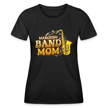 Marching Band Mom Saxophon Band Mom. - Frauen Funktions-T-Shirt - Schwarz - Vorne - AI Model Female 172 light (172cm)