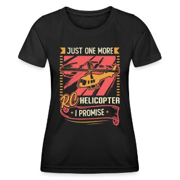 Nur Noch Ein Rc-hubschrauber, Ich Verspreche. - Frauen Funktions-T-Shirt - Schwarz - Vorne - AI Model Female 172 light (172cm)
