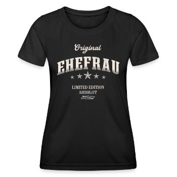 Ehefrau Limited Edition - Frauen Funktions-T-Shirt - Schwarz - Vorne - AI Model Female 172 light (172cm)