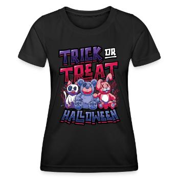 Trick or treat Halloween - T-shirt sport Femme - noir - Devant - AI Model Female 172 light (172cm)
