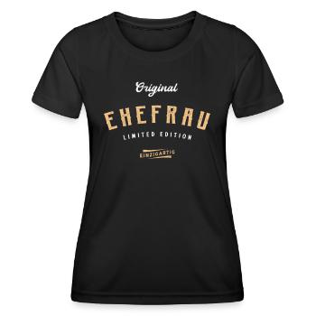 Ehefrau Limited Edition - Frauen Funktions-T-Shirt - Schwarz - Vorne - AI Model Female 172 light (172cm)