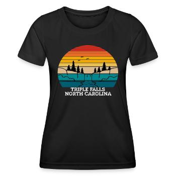 Triple Falls Caroline du Nord - T-shirt sport Femme - noir - Devant - AI Model Female 172 light (172cm)