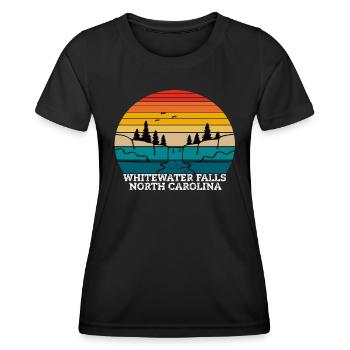 Whitewater Falls Caroline du Nord - T-shirt sport Femme - noir - Devant - AI Model Female 172 light (172cm)