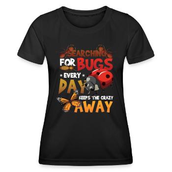 Recherche d’insectes - T-shirt sport Femme - noir - Devant - AI Model Female 172 light (172cm)