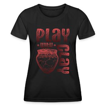 Spielen Mit Töpferwaren Aus Ton - Frauen Funktions-T-Shirt - Schwarz - Vorne - AI Model Female 172 light (172cm)
