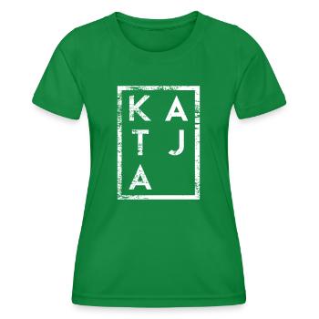 Katja Minimalismus - Frauen Funktions-T-Shirt - Kelly Green - Vorne - AI Model Female 172 dark (172cm)