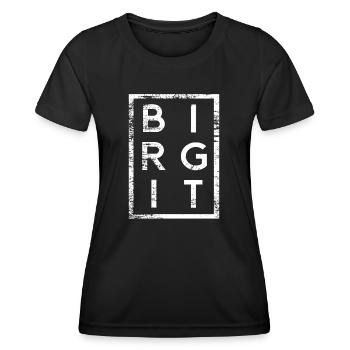 Birgit Minimalismus - Frauen Funktions-T-Shirt - Schwarz - Vorne - AI Model Female 172 light (172cm)
