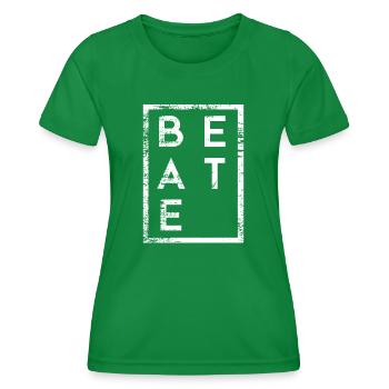 Beate Minimalism - Women's Functional T-Shirt - kelly green - Front - AI Model Female 172 dark (172cm)